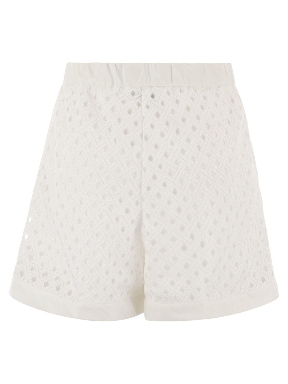 Herno Women Perforated Shorts With Geometric Shapes