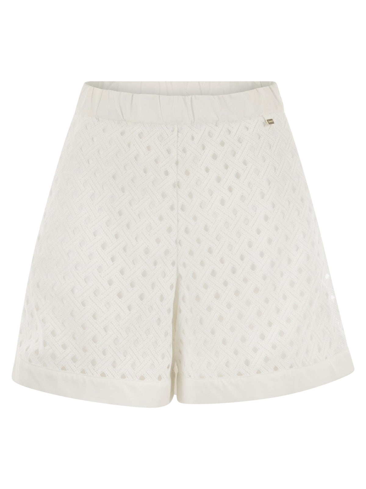 Herno Women Perforated Shorts With Geometric Shapes