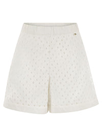 Herno Women Perforated Shorts With Geometric Shapes