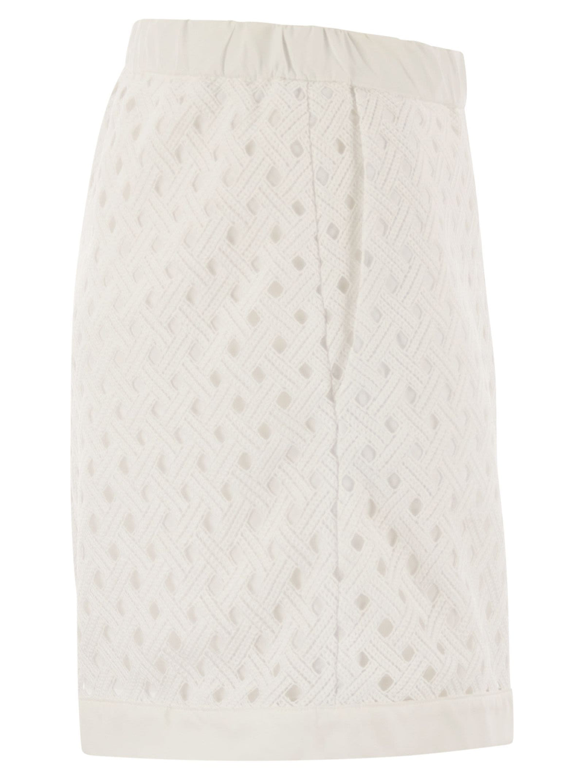 Herno Women Perforated Shorts With Geometric Shapes