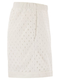 Herno Women Perforated Shorts With Geometric Shapes