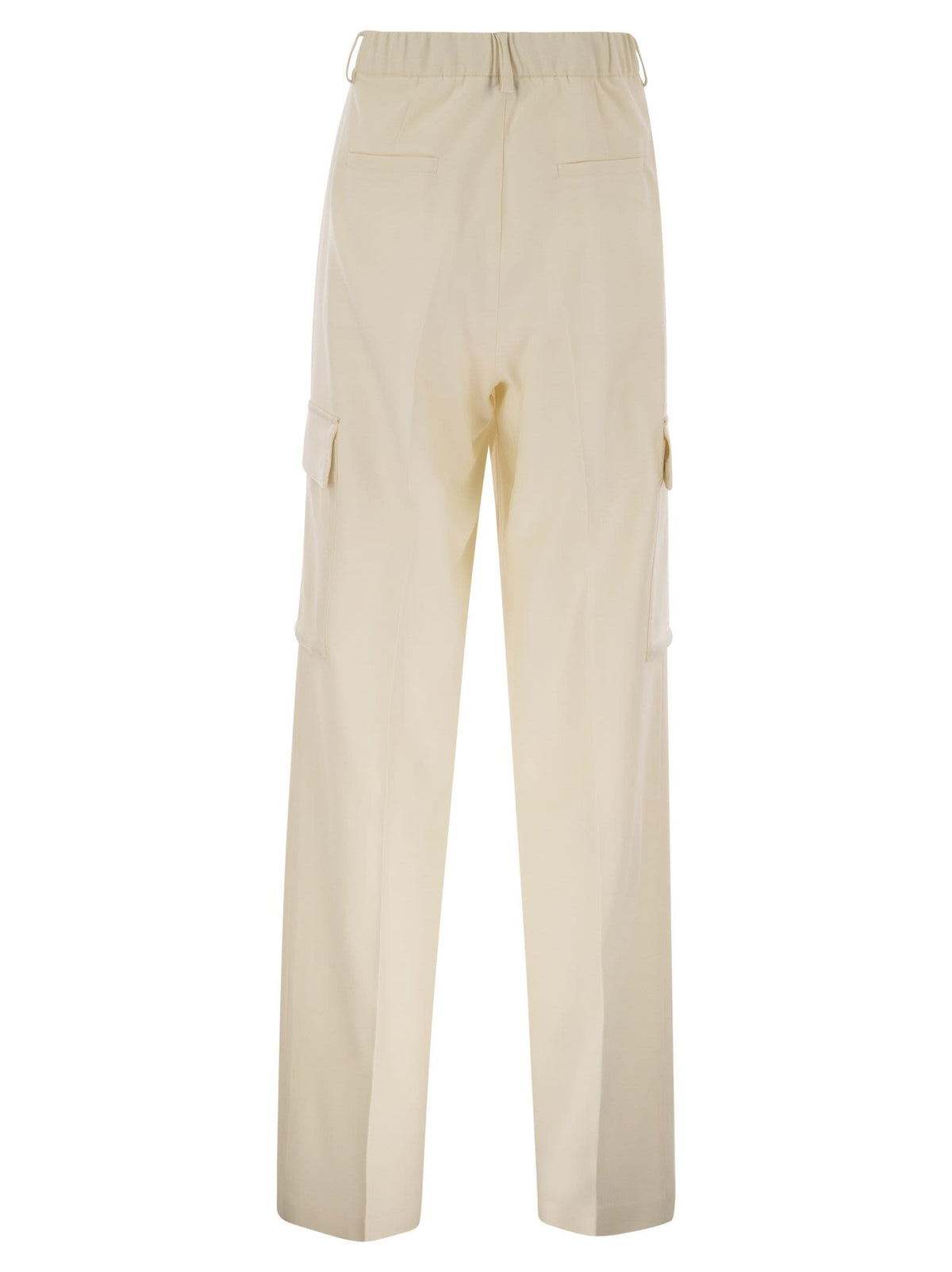 Herno Women Cargo Trousers In Wool And Viscose Blend