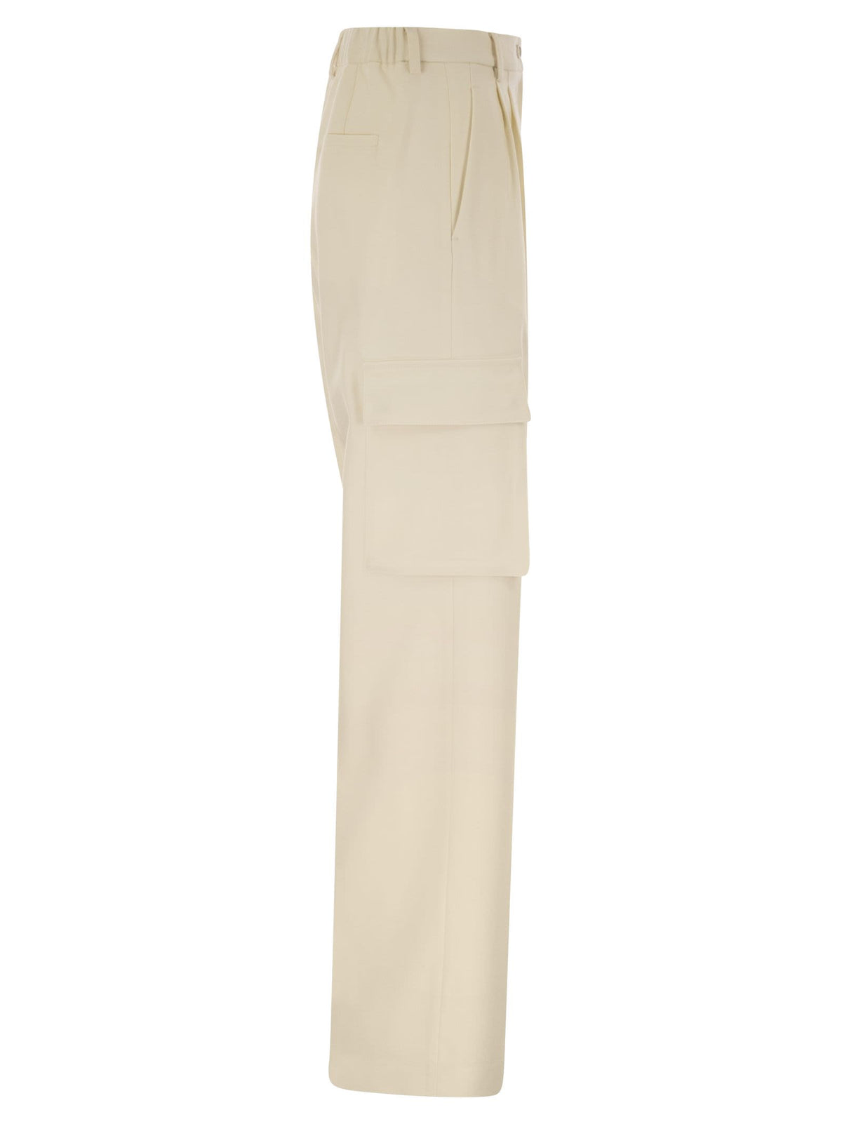 Herno Women Cargo Trousers In Wool And Viscose Blend