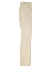 Herno Women Cargo Trousers In Wool And Viscose Blend