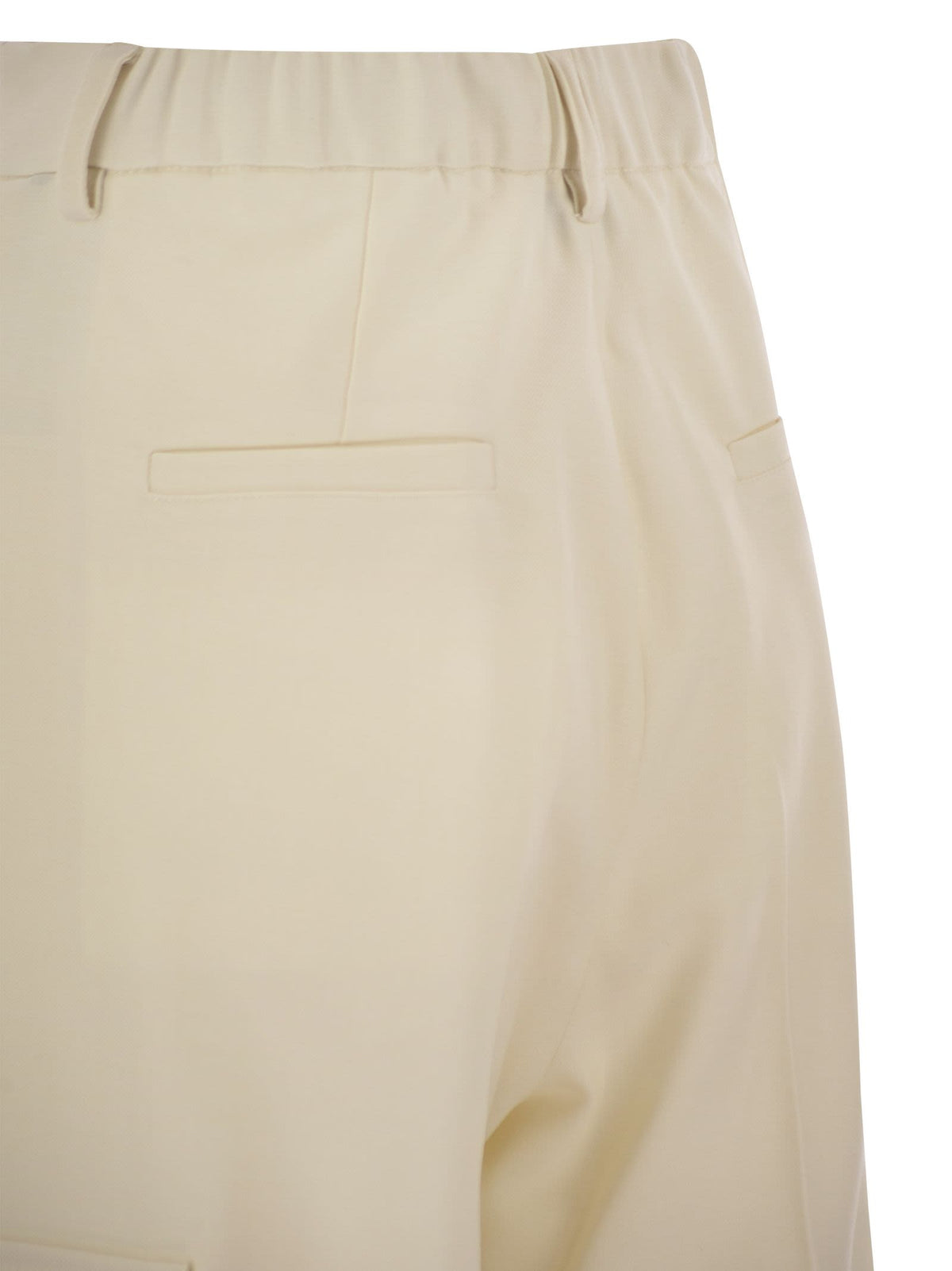 Herno Women Cargo Trousers In Wool And Viscose Blend