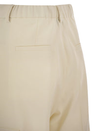 Herno Women Cargo Trousers In Wool And Viscose Blend