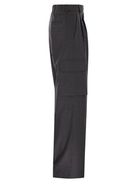 Herno Women Cargo Trousers In Wool And Viscose Blend