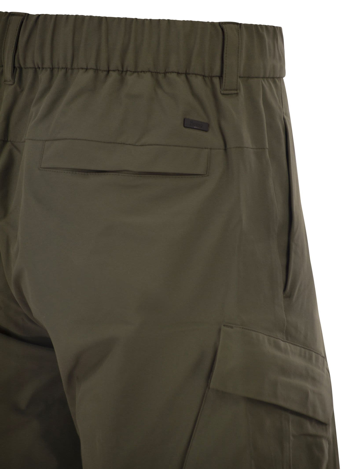 Herno Men Technical Fabric Cargo Bermuda Shorts