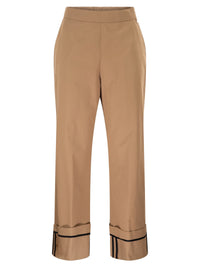 Herno Women Cotton Trousers With Maxi Turn-Ups