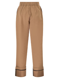 Herno Women Cotton Trousers With Maxi Turn-Ups
