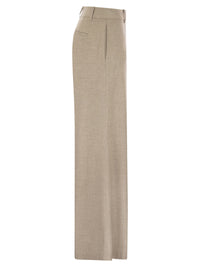 HERNO Herno Women Resort Trousers In Melange Fabric