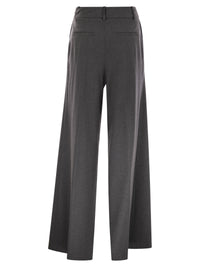Herno Women Resort Trousers In Melange Fabric