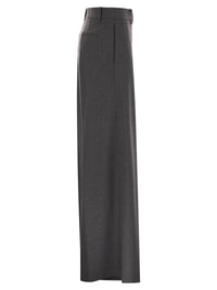 Herno Women Resort Trousers In Melange Fabric