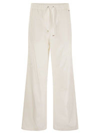 Herno Women Resort Cotton Trousers With Drawstring