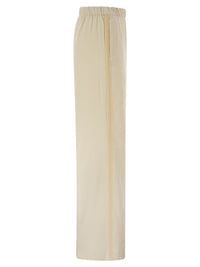 Herno Women Wide-Leg Flannel-Effect Trousers With Elasticated Waistband