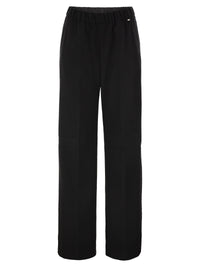Herno Women Wide-Leg Flannel-Effect Trousers With Elasticated Waistband