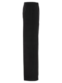 Herno Women Wide-Leg Flannel-Effect Trousers With Elasticated Waistband