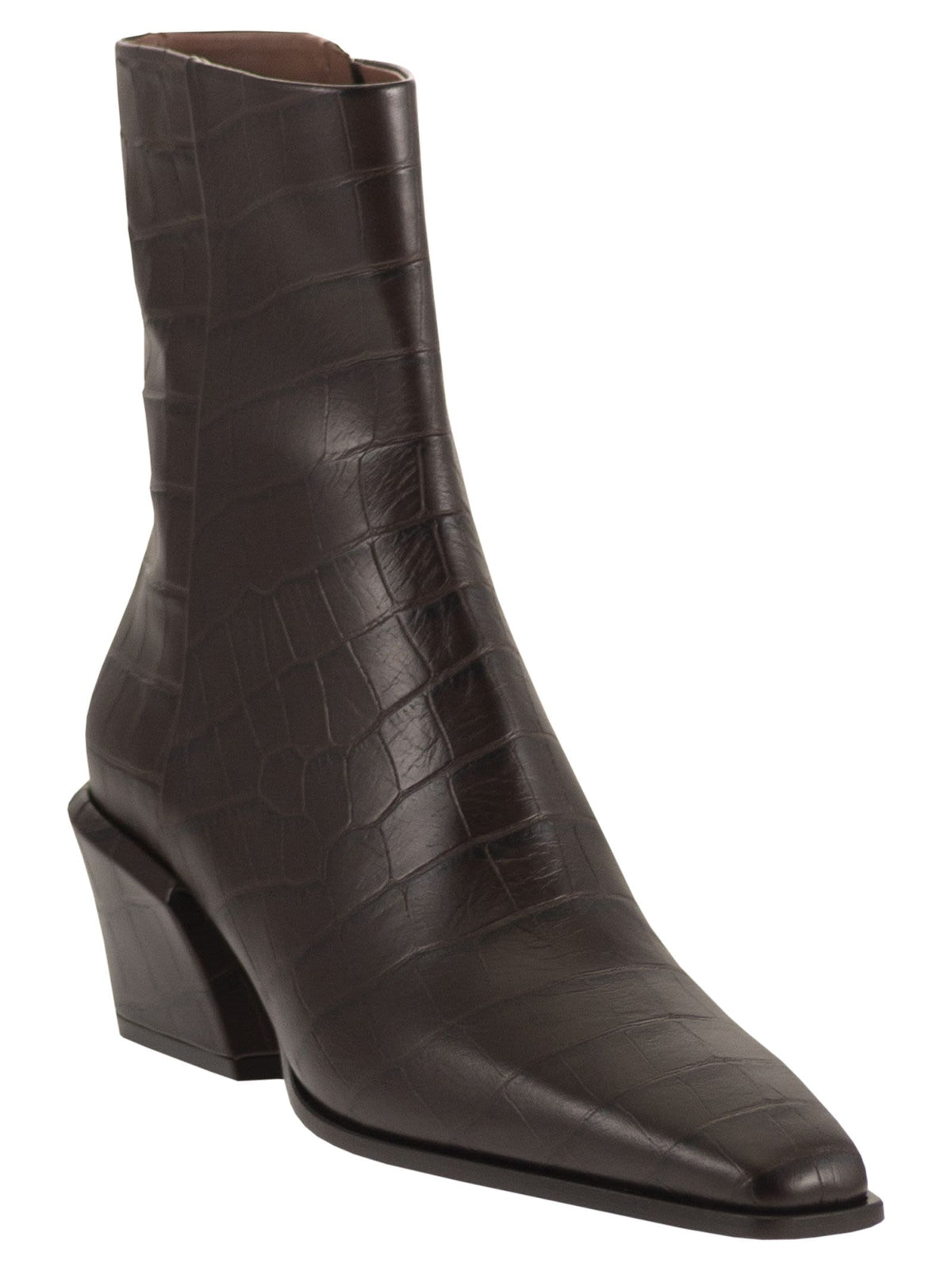Paris Texas Women Bettina Ankle Boot 50 - Crocodile-Effect Calfskin Ankle Boots