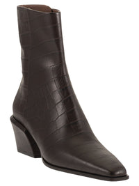 Paris Texas Women Bettina Ankle Boot 50 - Crocodile-Effect Calfskin Ankle Boots