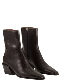 Paris Texas Women Bettina Ankle Boot 50 - Crocodile-Effect Calfskin Ankle Boots