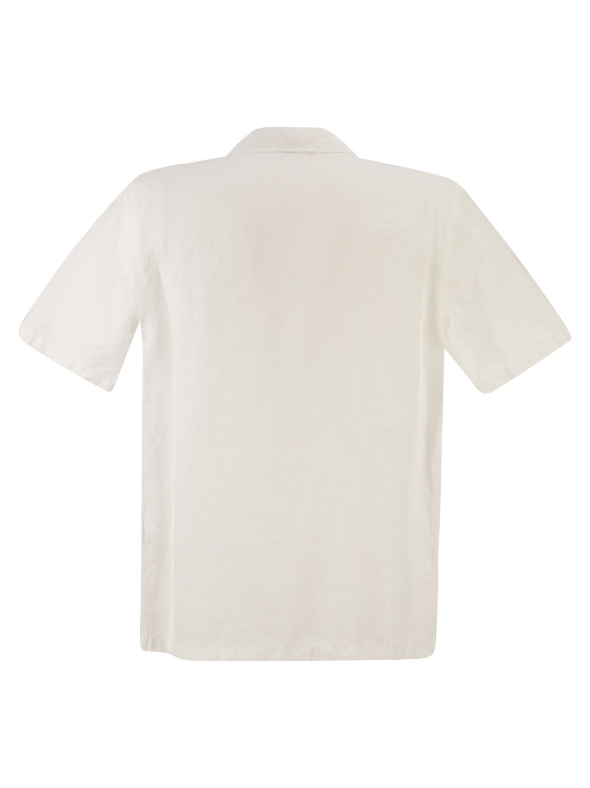 Peserico Men Lightweight Linen Bowling Shirt
