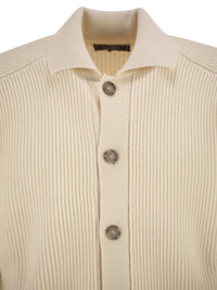 PESERICO Peserico Men English Ribbed Wool Cardigan