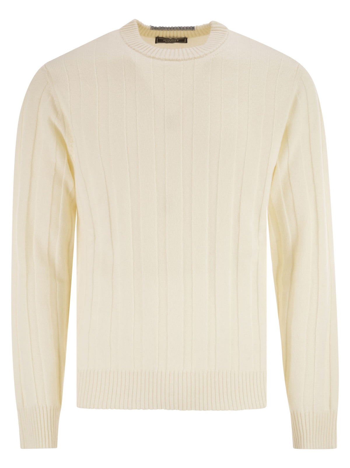 Peserico Men Wool And Cashmere Ribbed Jumper
