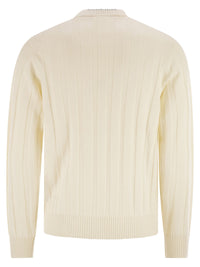 Peserico Men Wool And Cashmere Ribbed Jumper