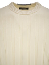 Peserico Men Wool And Cashmere Ribbed Jumper