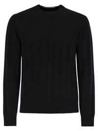 Peserico Men Wool And Cashmere Ribbed Jumper