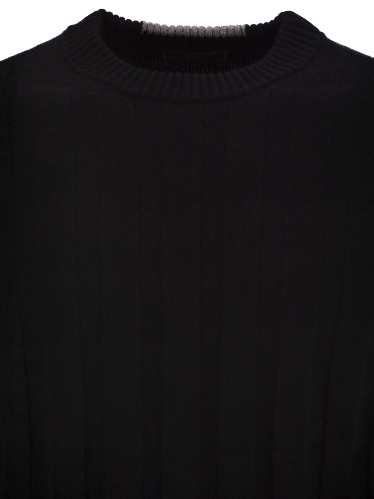 Peserico Men Wool And Cashmere Ribbed Jumper