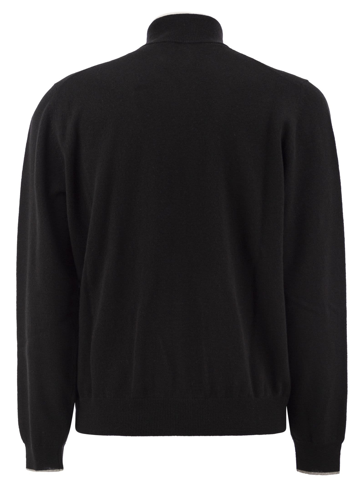 Peserico Men Virgin Wool And Cashmere Zip Cardigan