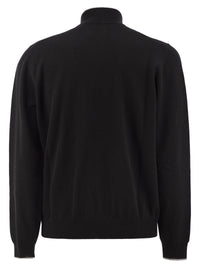 Peserico Men Virgin Wool And Cashmere Zip Cardigan