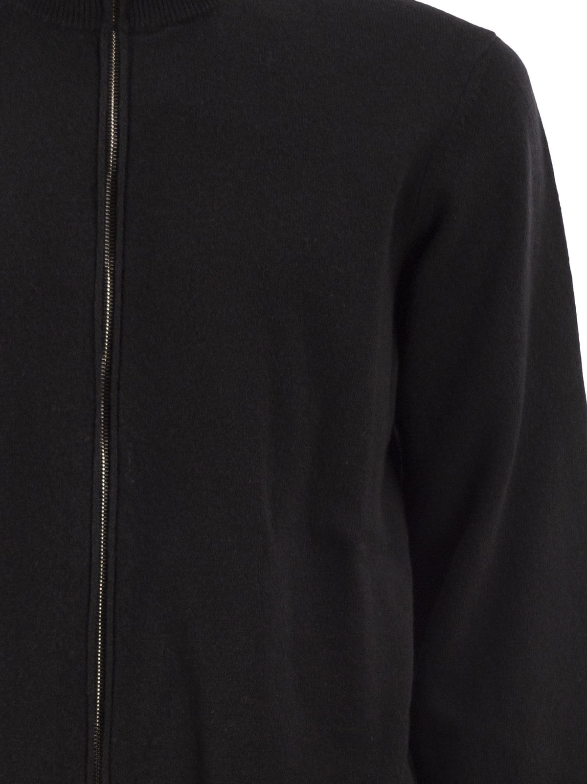 Peserico Men Virgin Wool And Cashmere Zip Cardigan