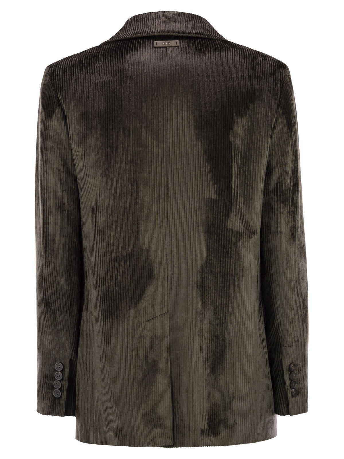 Peserico Women Velvet Blazer With Thousand Stripes