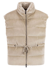 Peserico Women Down And Viscose Velvet Waistcoat