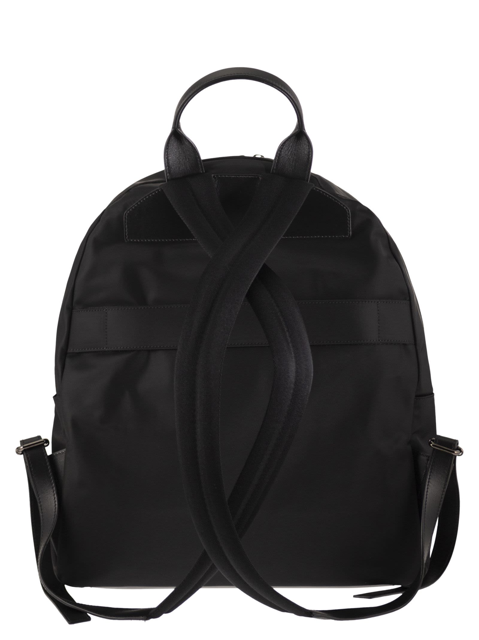 KITON Kiton Men Technical Nylon And Calfskin Backpack
