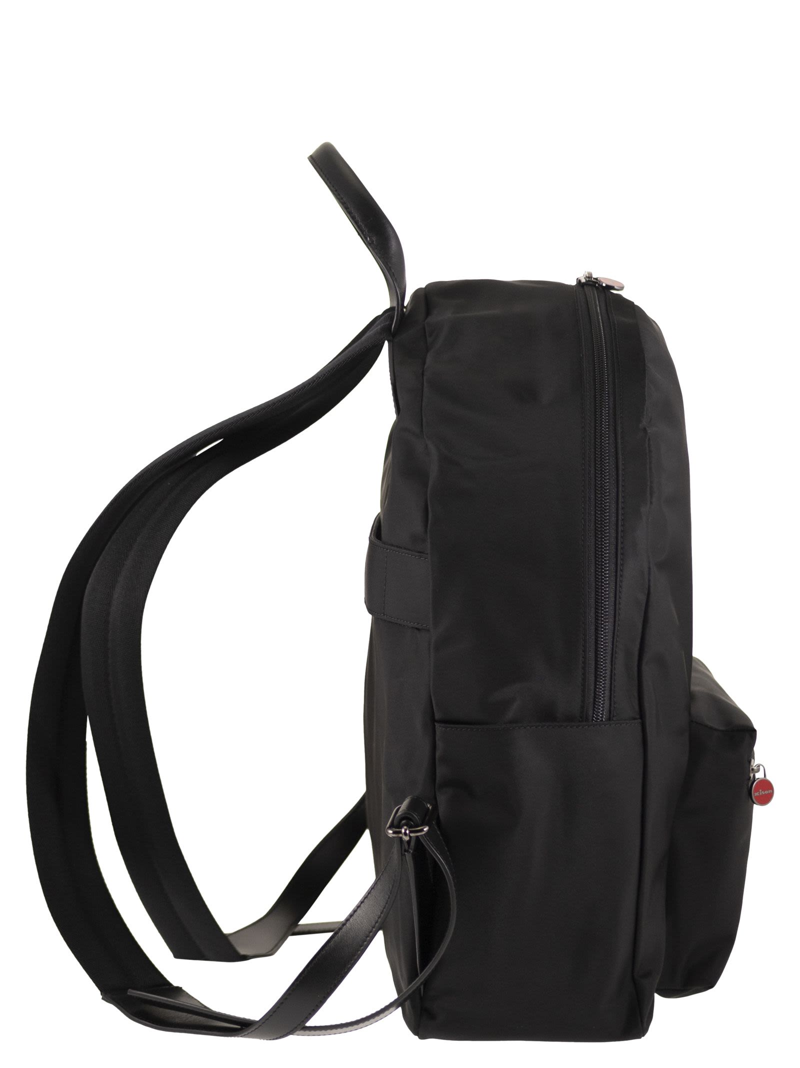 KITON Kiton Men Technical Nylon And Calfskin Backpack