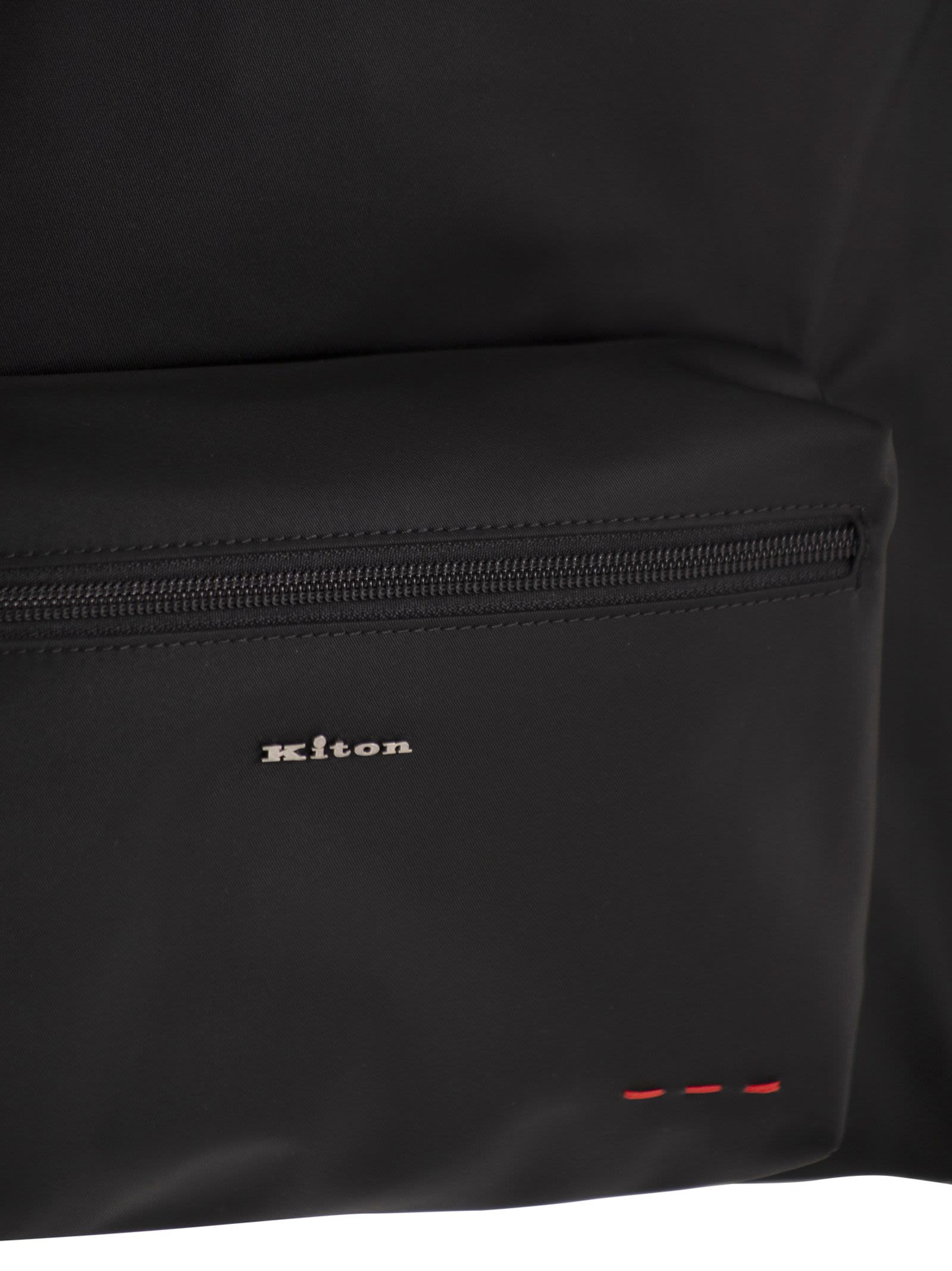 KITON Kiton Men Technical Nylon And Calfskin Backpack