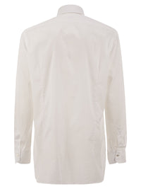 KITON Kiton Men Pure Cotton Shirt With Spread Collar