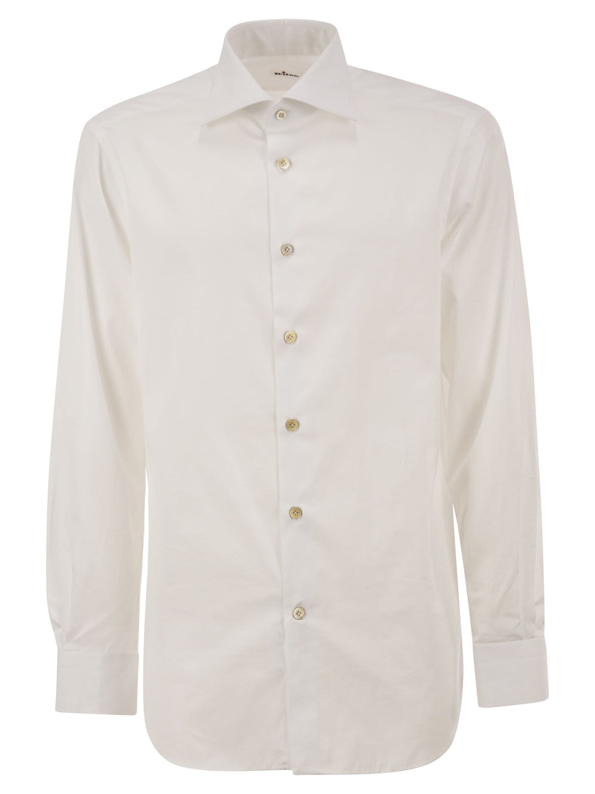 KITON Kiton Men Pure Cotton Shirt With Spread Collar