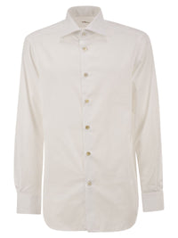 KITON Kiton Men Pure Cotton Shirt With Spread Collar