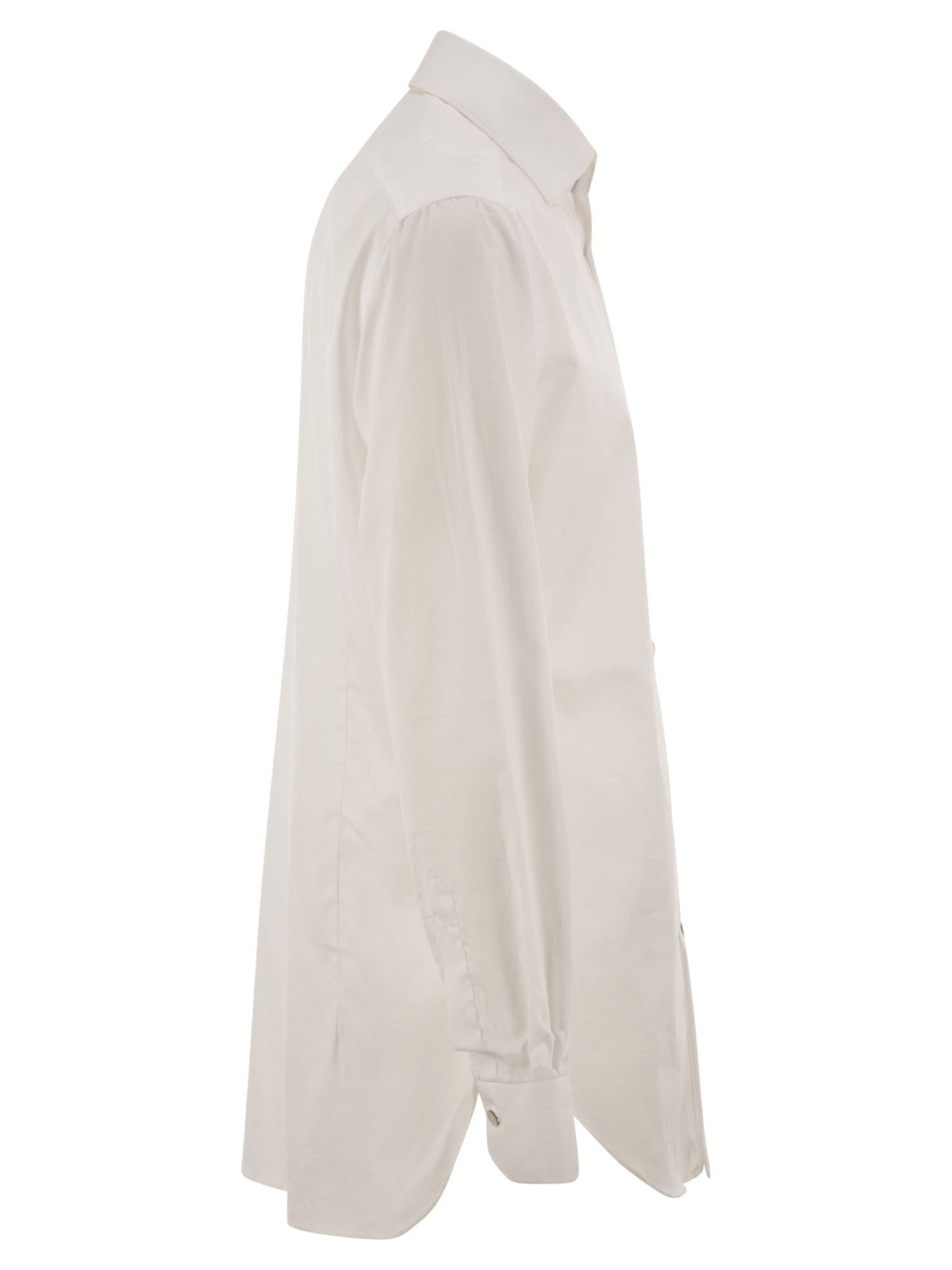 KITON Kiton Men Pure Cotton Shirt With Spread Collar