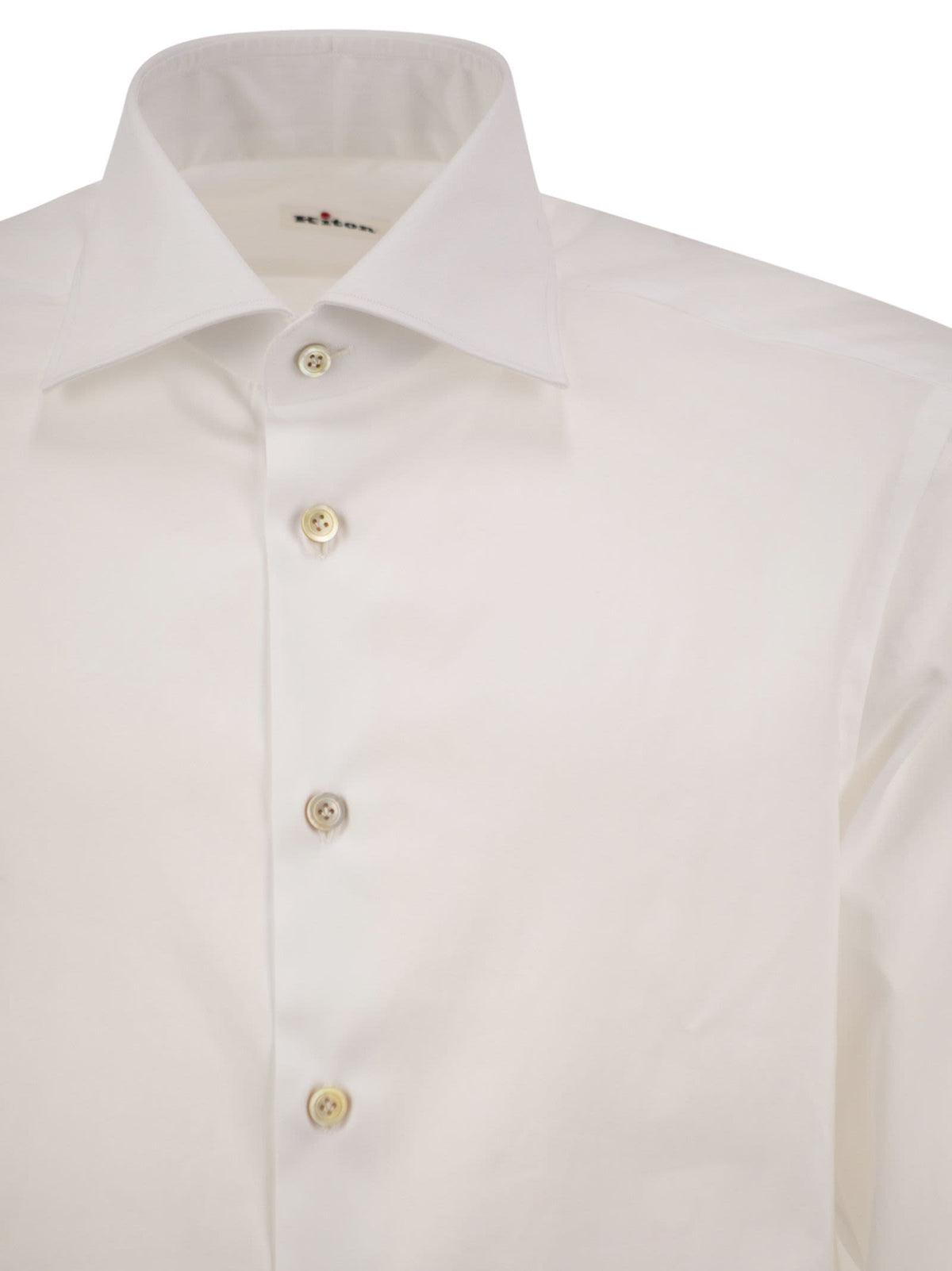 KITON Kiton Men Pure Cotton Shirt With Spread Collar