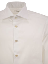 KITON Kiton Men Pure Cotton Shirt With Spread Collar