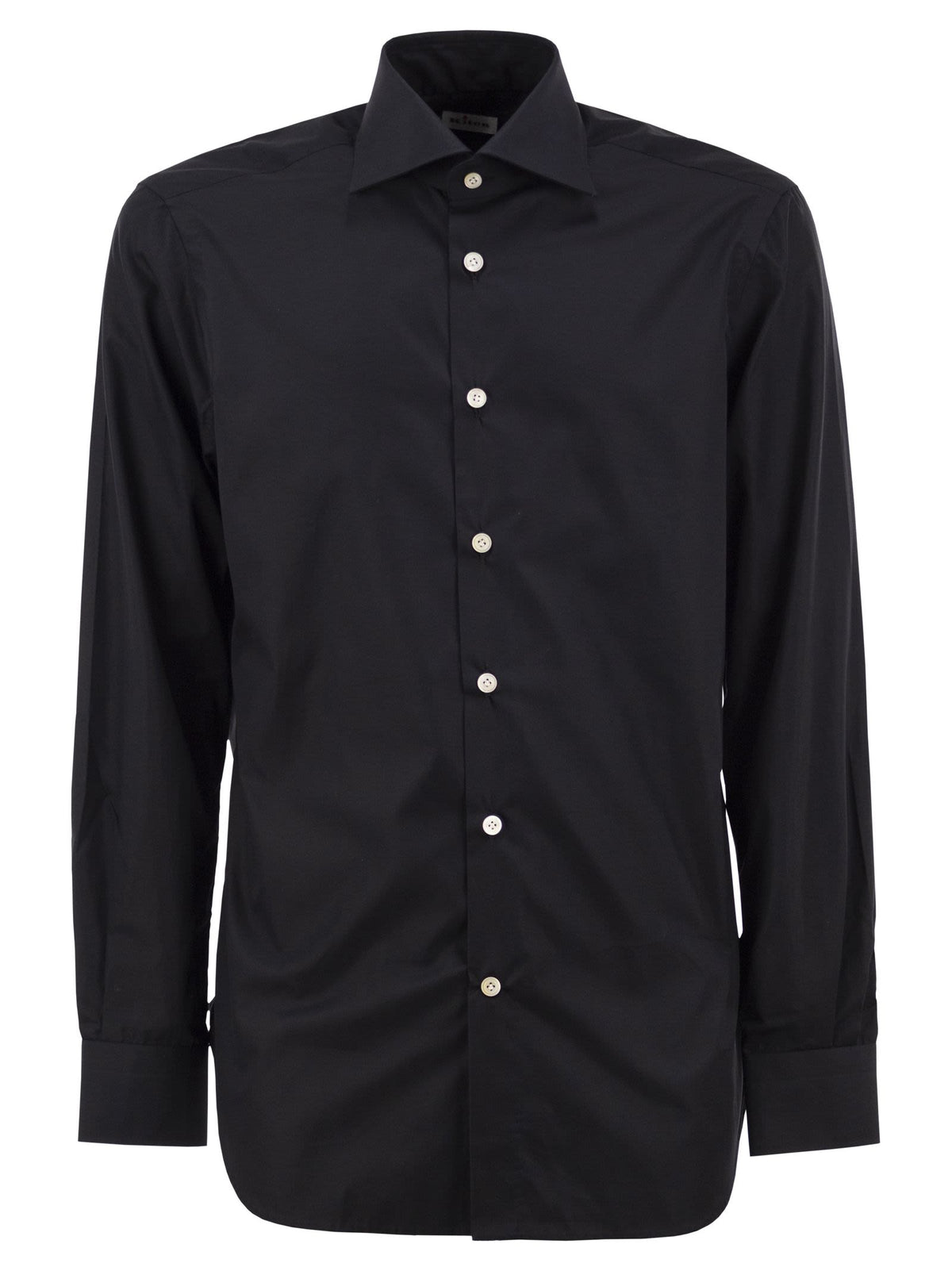 KITON Kiton Men Pure Cotton Shirt With Spread Collar