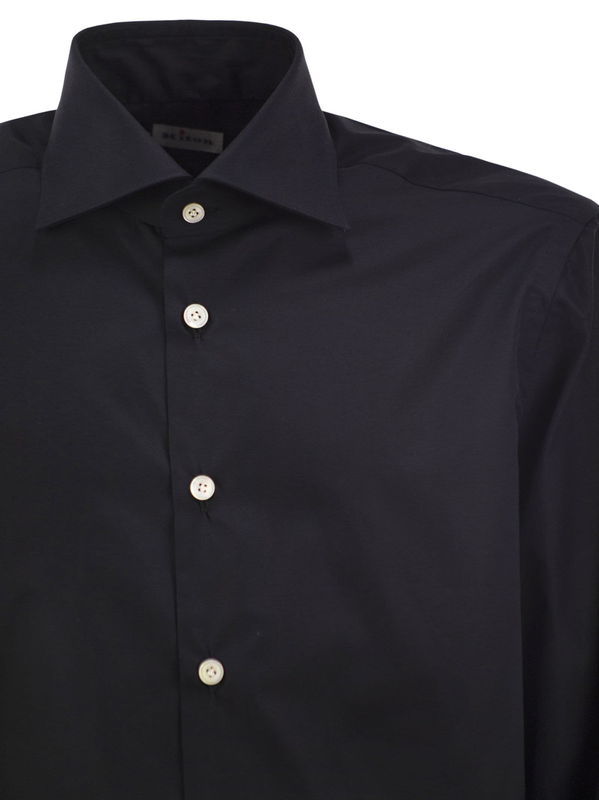 KITON Kiton Men Pure Cotton Shirt With Spread Collar