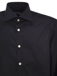 KITON Kiton Men Pure Cotton Shirt With Spread Collar