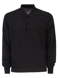 KITON Kiton Men Long-Sleeved Wool Polo Shirt