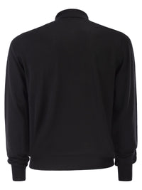 KITON Kiton Men Long-Sleeved Wool Polo Shirt